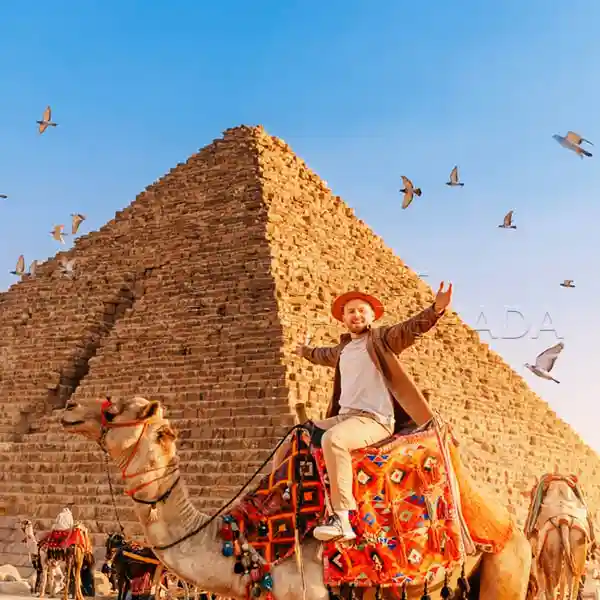 Giza Pyramids from Hurghada by plane